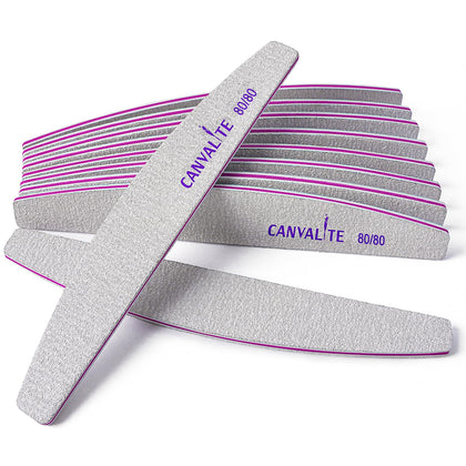 CANVALITE 80 grit nail files pack of 10 front view