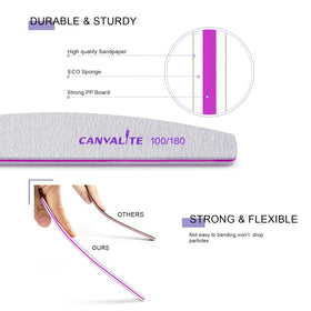 CANVALITE Nail File in use on natural nails
