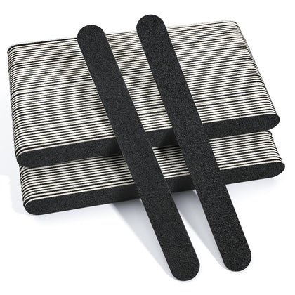 CANVALITE Nail File Pack 100PCS black emery boards