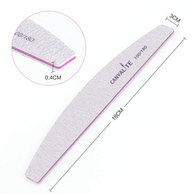 CANVALITE Nail Files showing half-moon shape and grit details