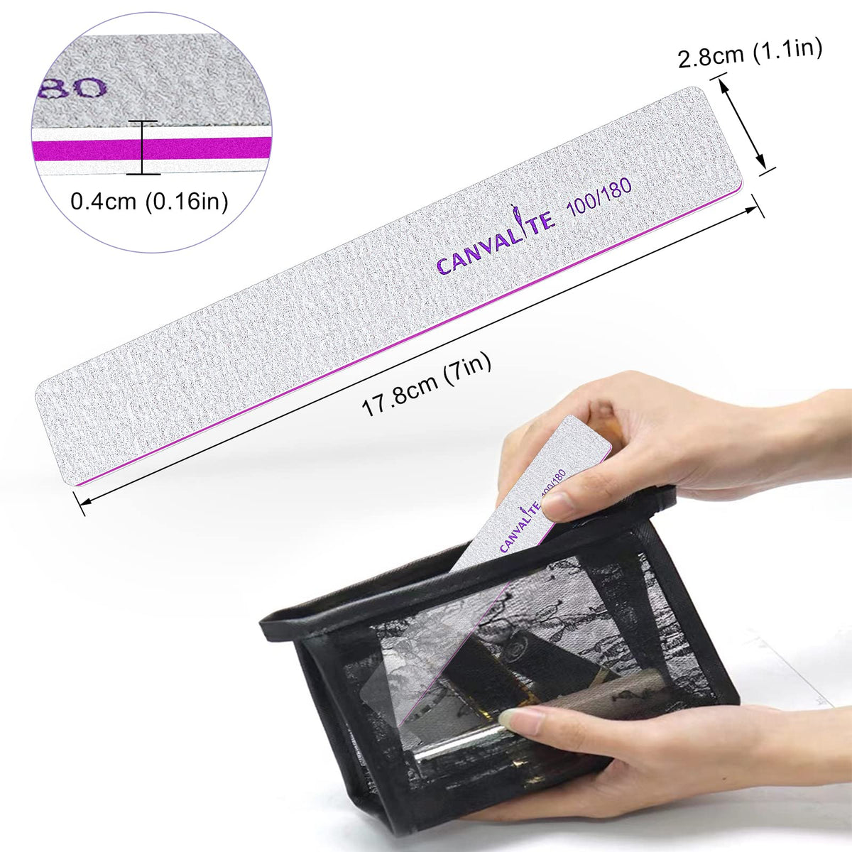 CANVALITE nail files with nail art tools