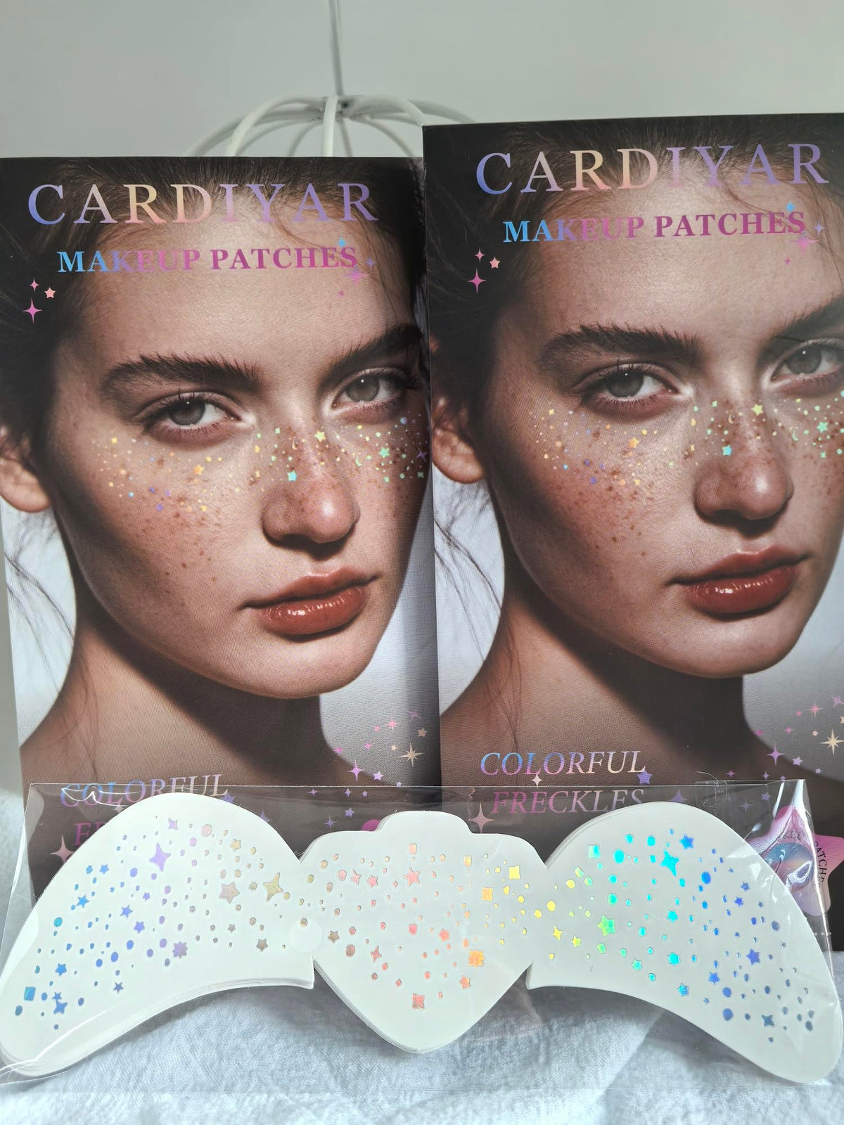 Cardiyar Glitter Freckles displayed on a makeup table