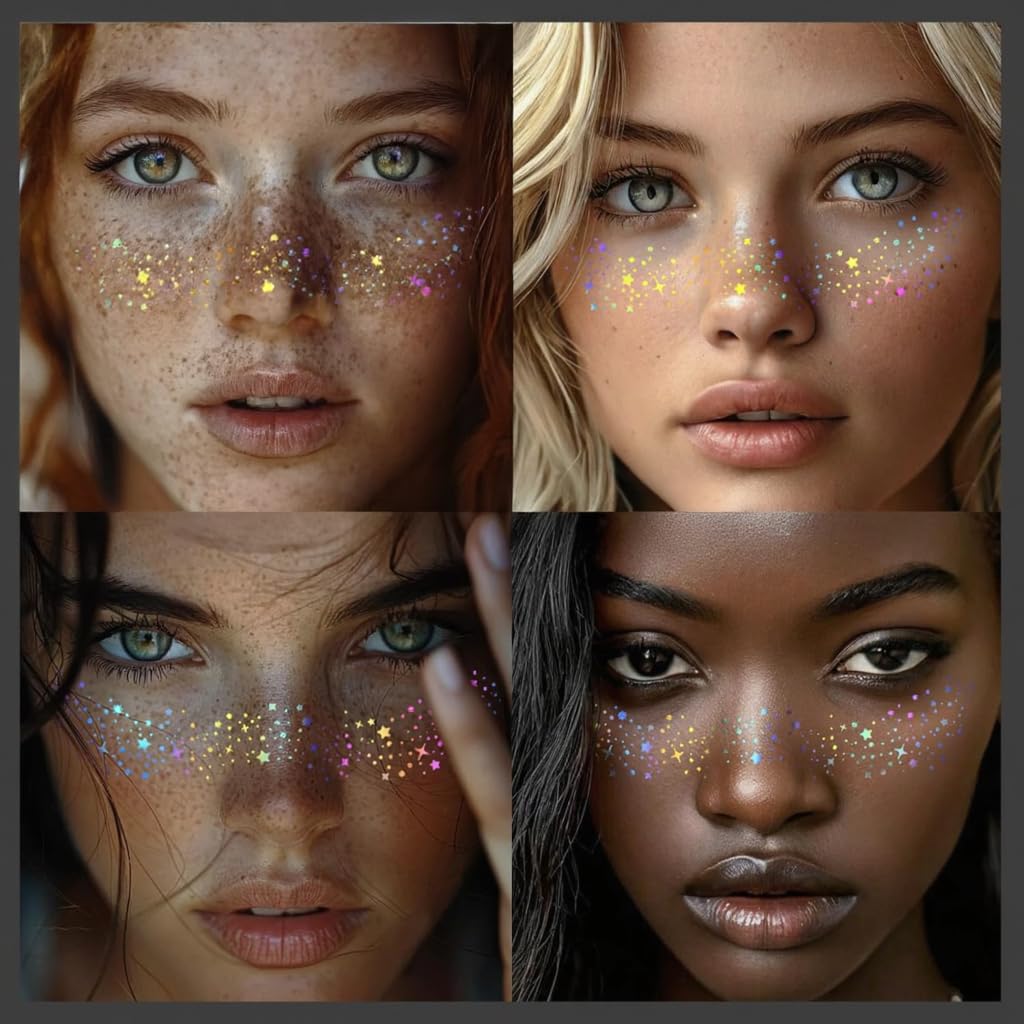 Cardiyar Glitter Freckles in use at a festival