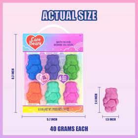 Care Bears bath bomb fizzing in warm bath water