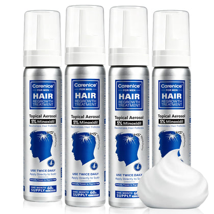 CARENICE Men's 5% Minoxidil Foam front view 8.44oz