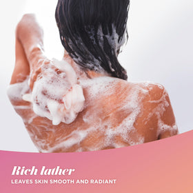 Caress Body Wash lather on skin demonstration