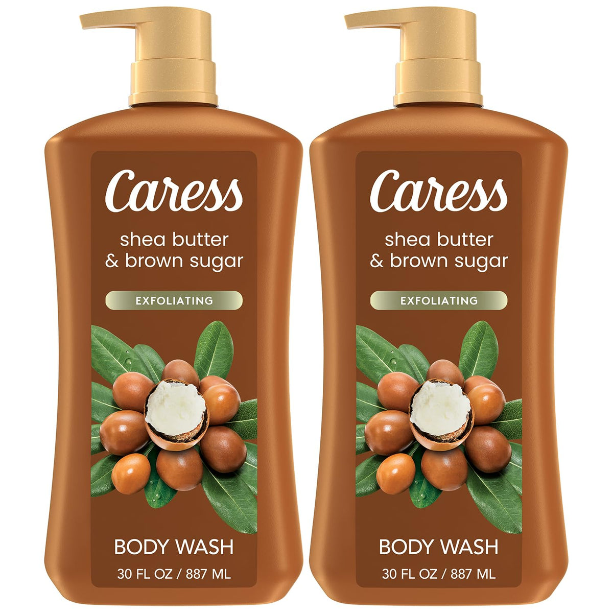 Caress Body Wash Shea Butter & Brown Sugar 30 Fl Oz front view