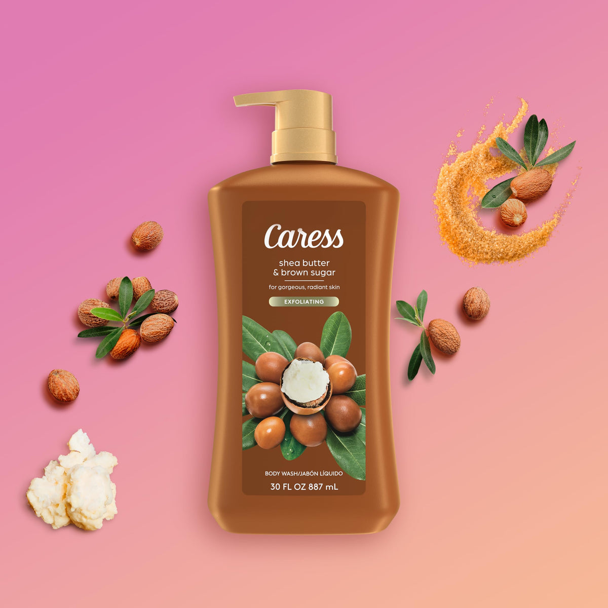 Caress Body Wash with recyclable packaging