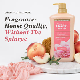 Caress Daily Silk Body Wash 30 fl oz side view