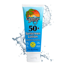 Caribbean Breeze Sunscreen SPF 50 Mango Lime Lotion front view