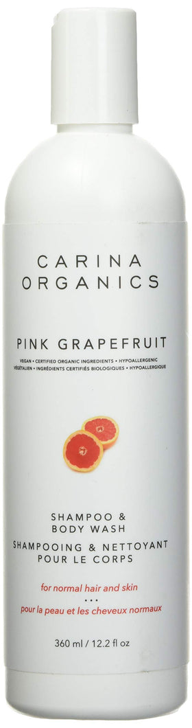 Carina Organics Pink Grapefruit Shampoo & Body Wash front view