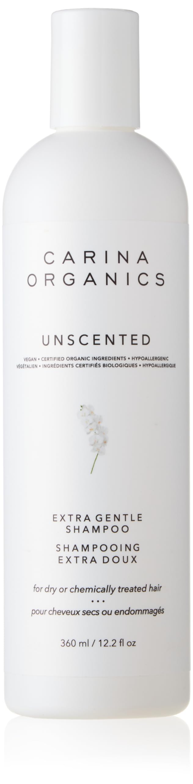Carina Organics Unscented Extra Gentle Shampoo 360ml front view