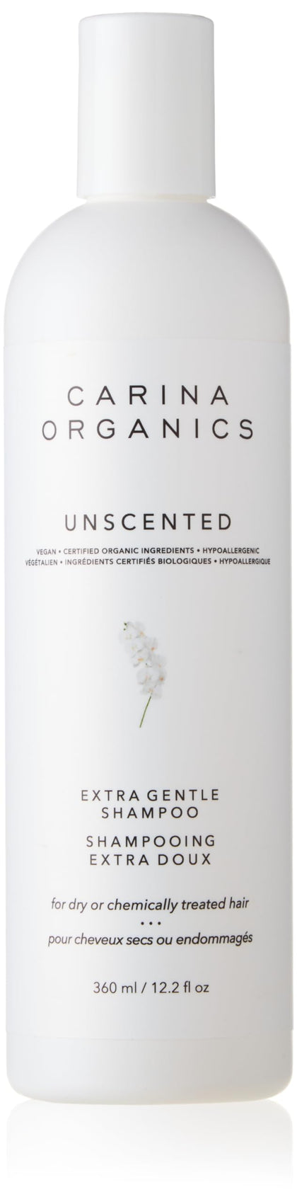 Carina Organics Unscented Extra Gentle Shampoo 360ml front view