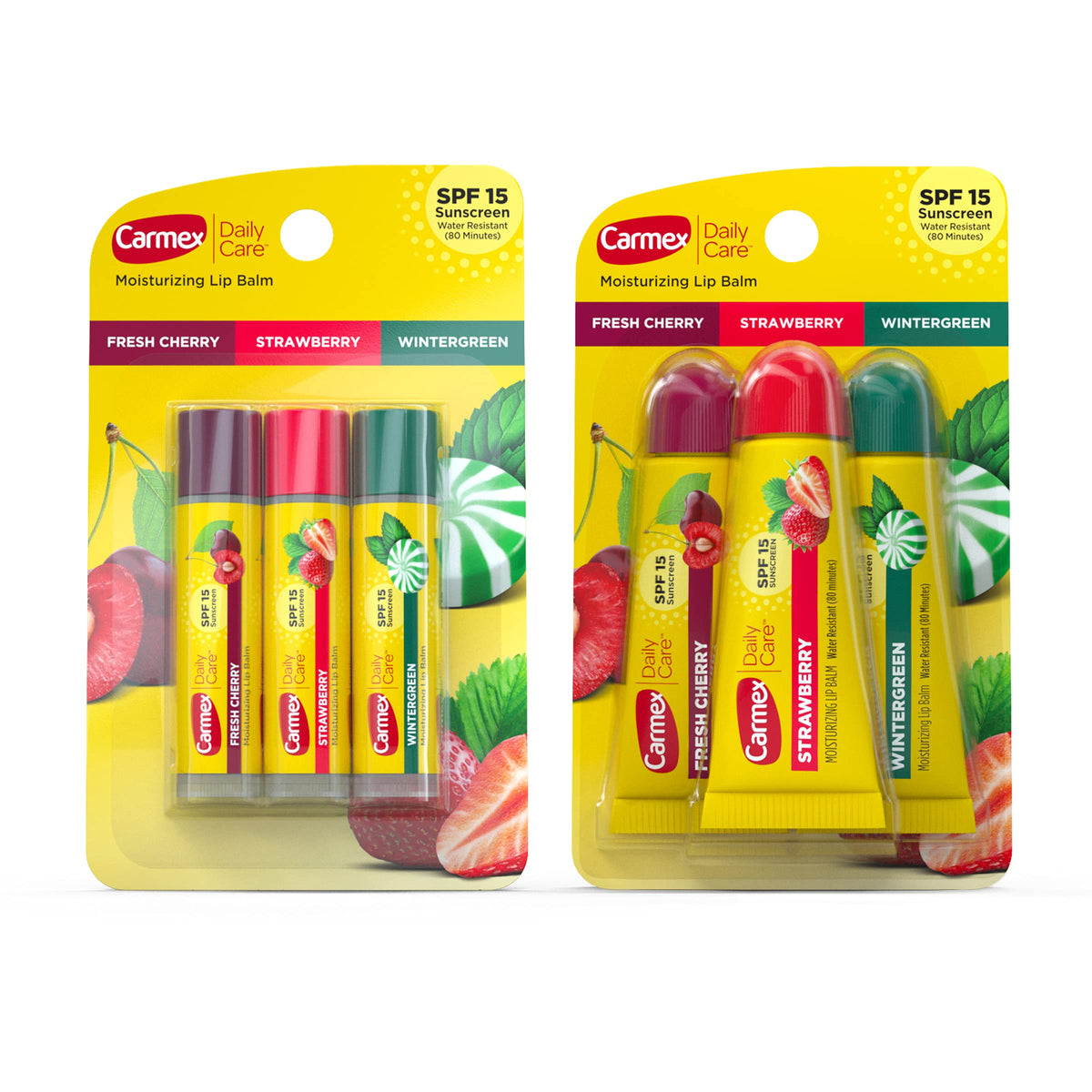 Carmex Daily Care Moisturizing Lip Balm Fresh Cherry flavour tube