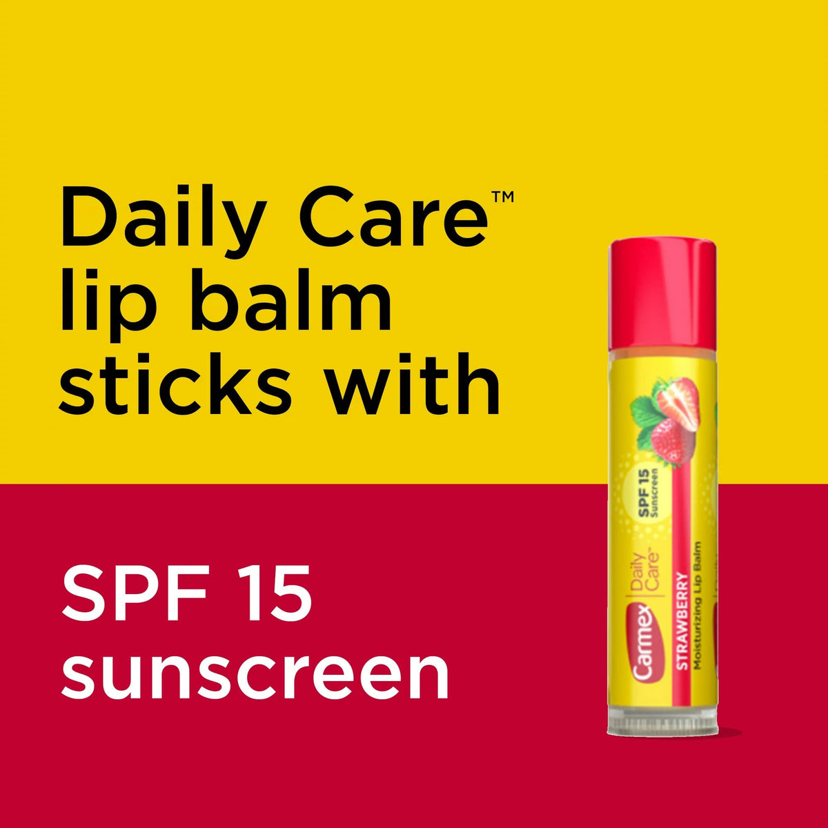 Carmex Fresh Cherry lip balm stick close-up