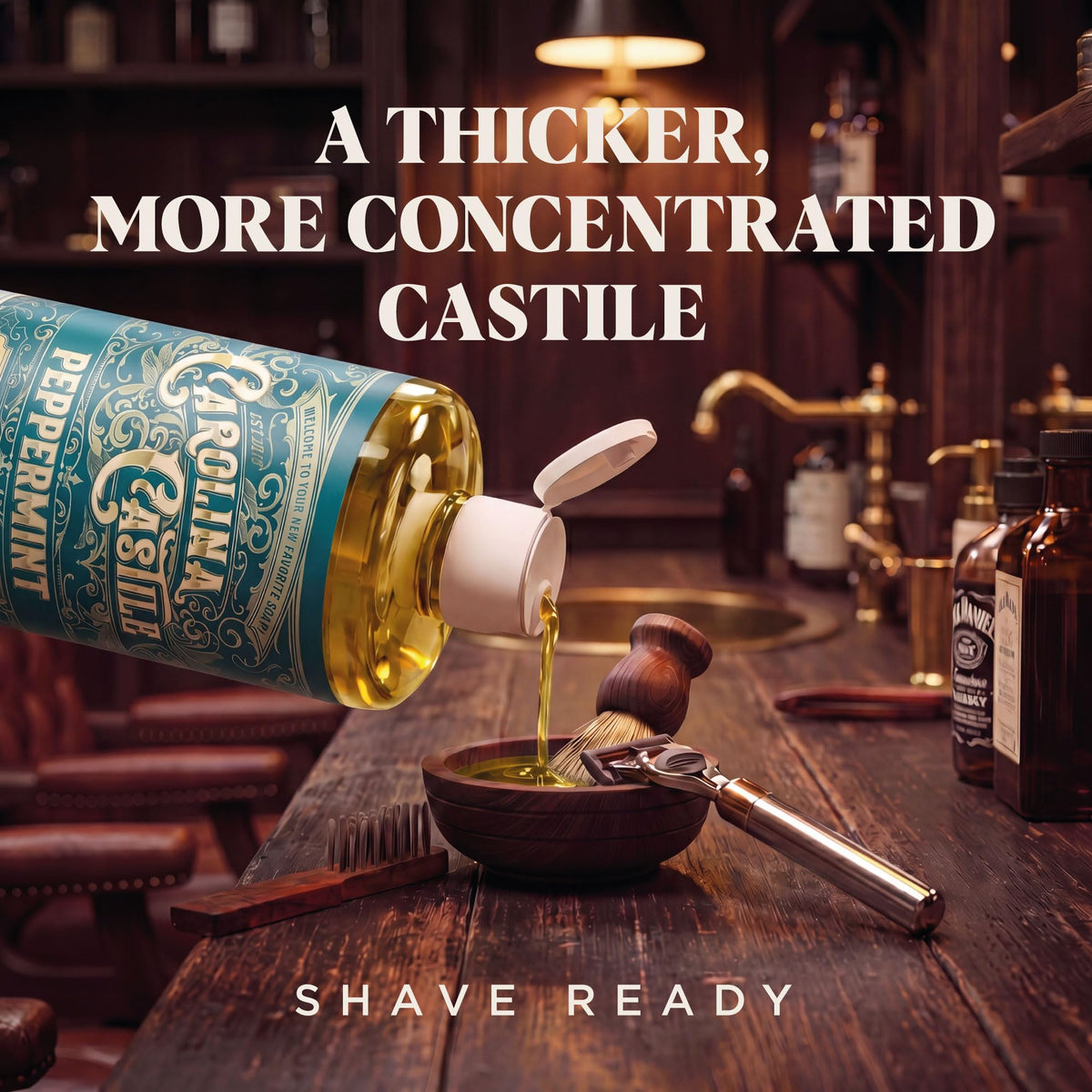 Carolina Castile Soap Peppermint Scent in a bathroom setting