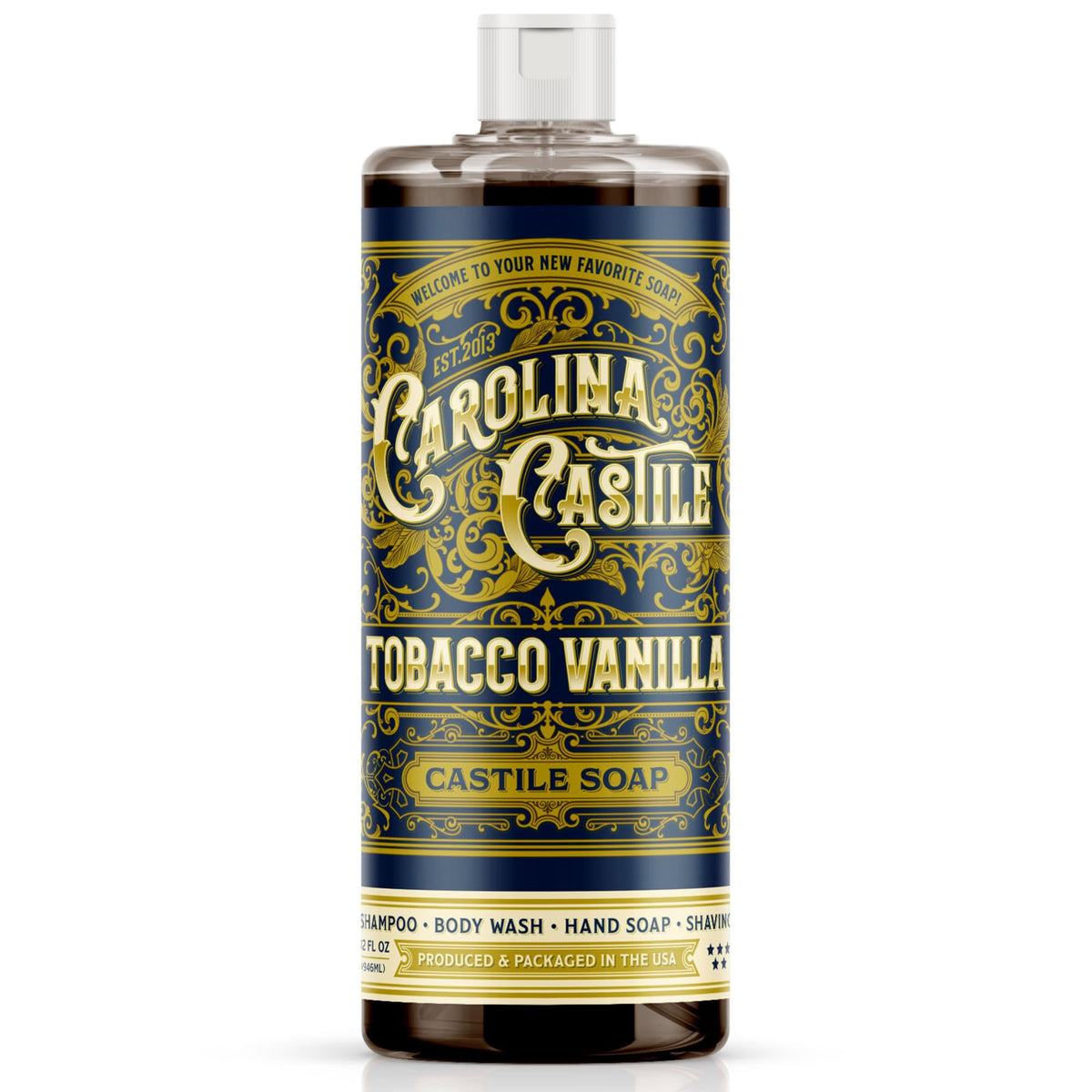 Carolina Castile Soap Tobacco Vanilla Body Wash front view