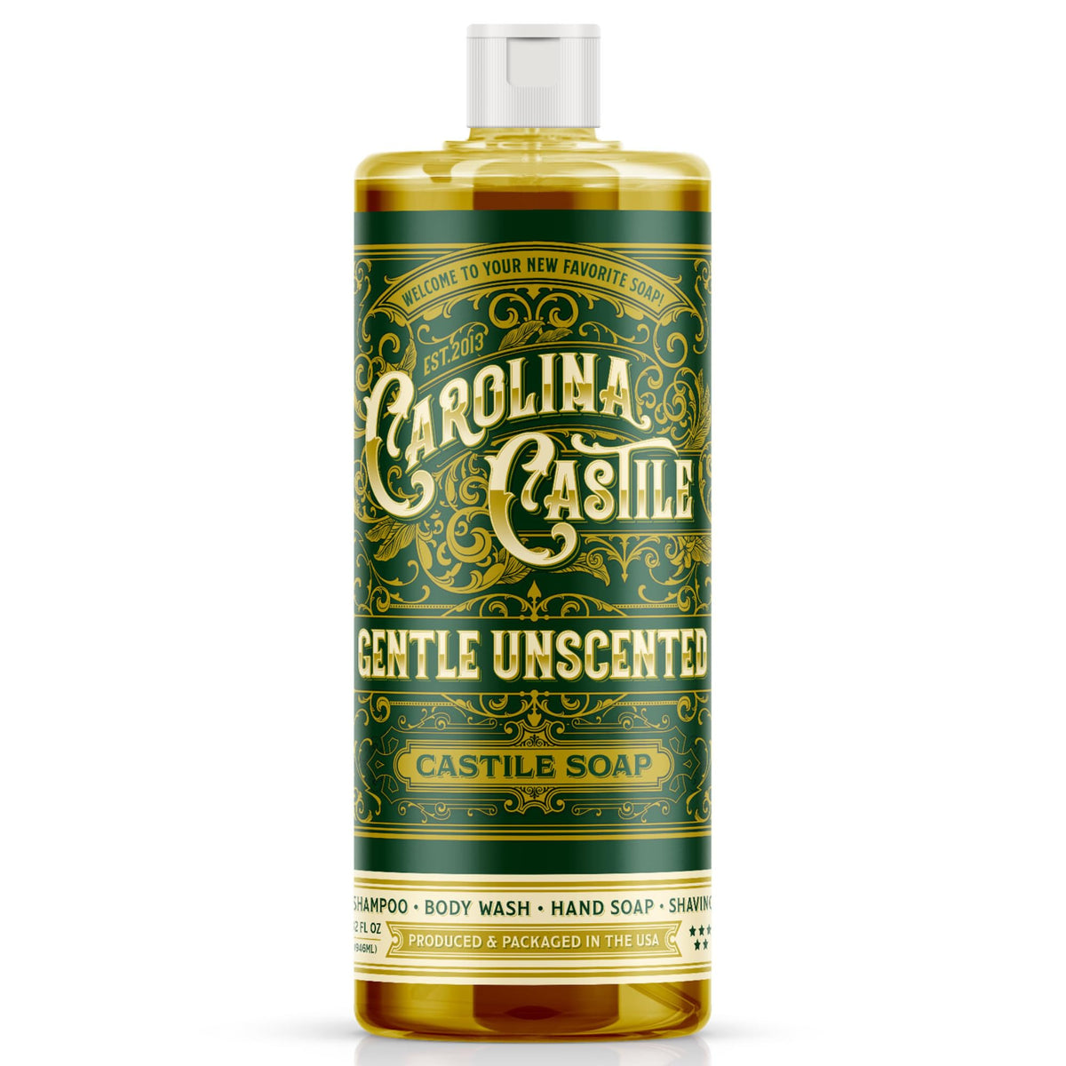 Carolina Castile Soap Unscented Liquid Soap 32 oz front view