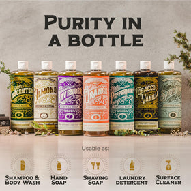 Carolina Castile Soap Unscented Liquid Soap in a bathroom setting