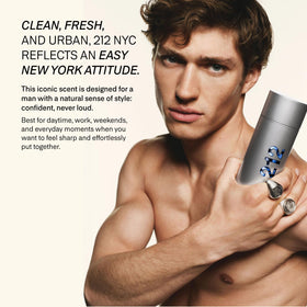 Carolina Herrera 212 Men Eau de Toilette bottle with cap
