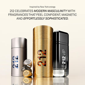 Carolina Herrera 212 Men Eau de Toilette on a table