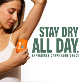 Carpe Antiperspirant Deodorant 100-Hour Eucalyptus with fresh eucalyptus leaves