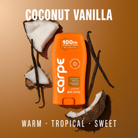 Carpe Antiperspirant Deodorant Coconut Vanilla application on skin