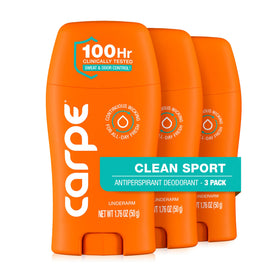 Carpe Antiperspirant Deodorant for Men Clean Sport front view