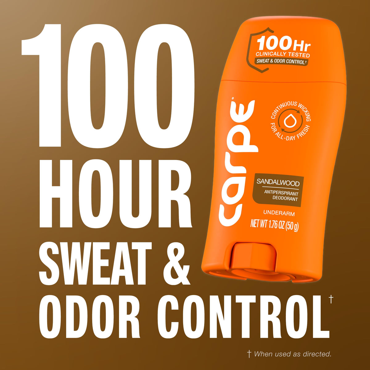 Carpe Antiperspirant Deodorant for Men Sandalwood application demonstration