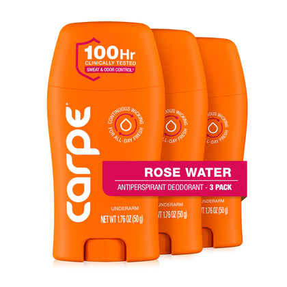 Carpe Antiperspirant Deodorant for Women Rose Water front view