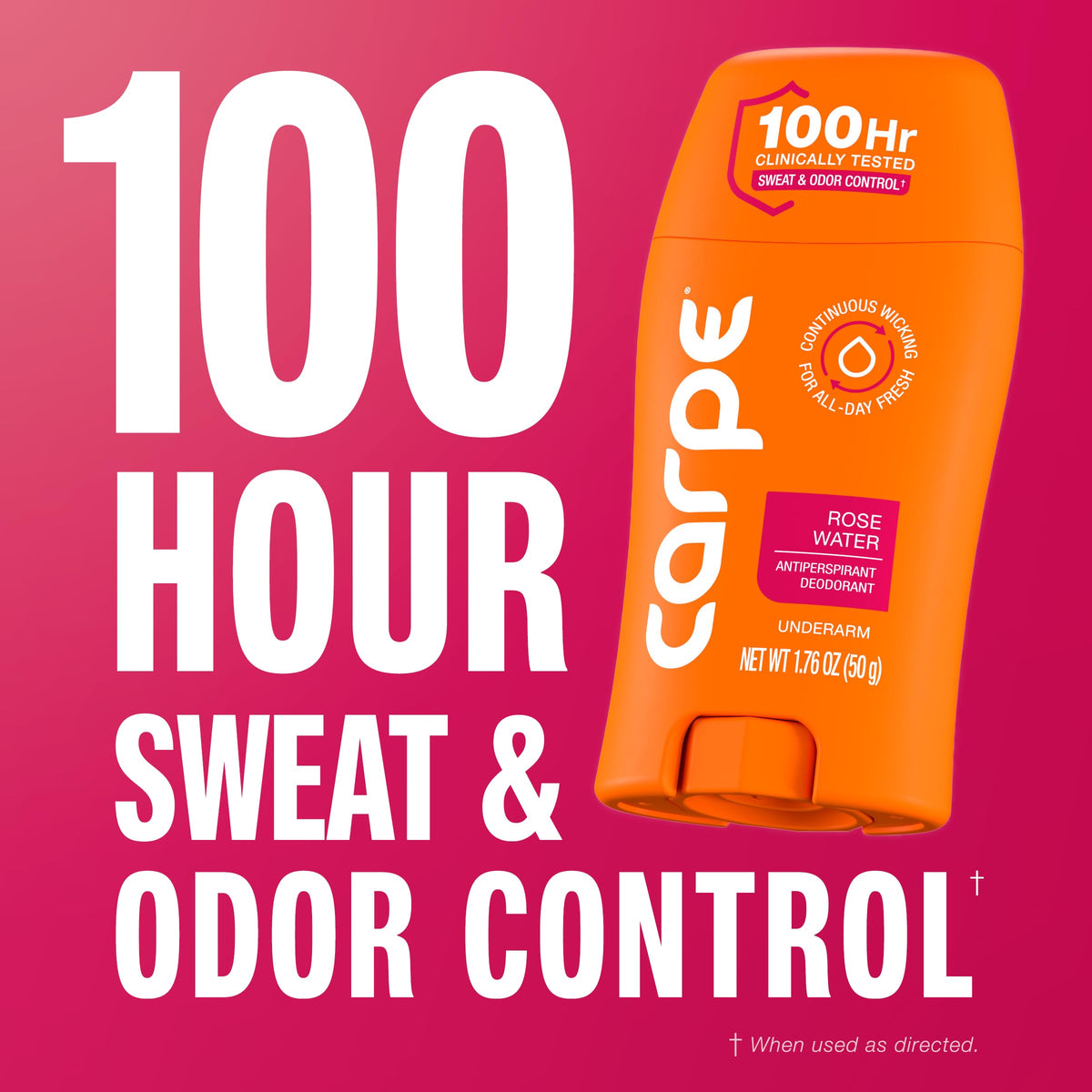Carpe Antiperspirant Deodorant for Women Rose Water side view