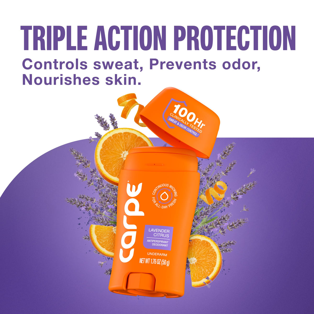 Carpe Antiperspirant Deodorant Lavender Citrus lifestyle scene