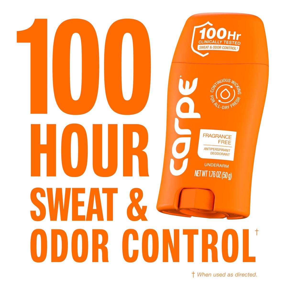 Carpe Antiperspirant Deodorant texture on skin
