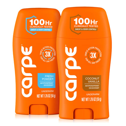 Carpe Deodorant for Women Coconut Vanilla & Fresh Powder front view