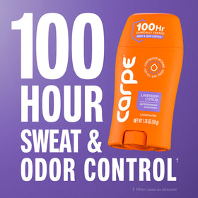 Carpe deodorant Lavender Citrus application on skin