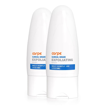 Carpe Exfoliating Underarm Scrub 2 Pack front view with mint scent