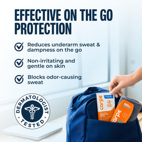 Carpe On-the-Go Antiperspirant Wipes packaging