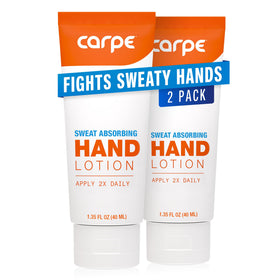 Carpe Sweat Absorbing Hand Lotion front view, pack of 2