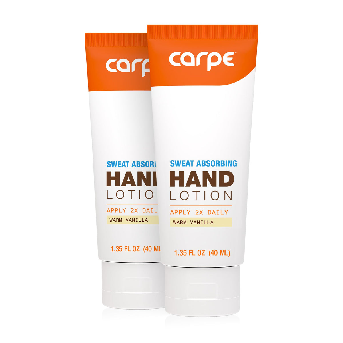 Carpe Sweat Absorbing Hand Lotion front view pack of 2