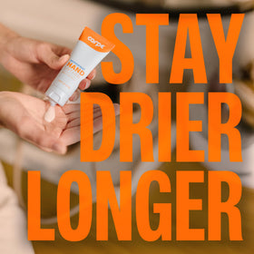 Carpe Sweat Absorbing Hand Lotion in use during daily routine