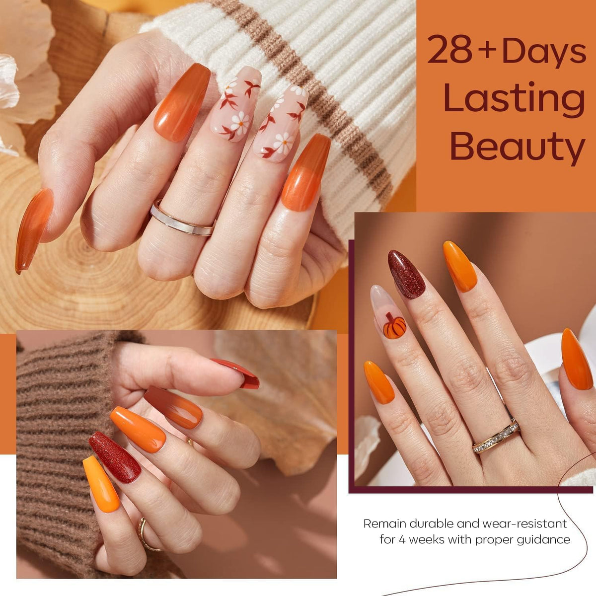 Carrot Orange gel polish bottle from modelones
