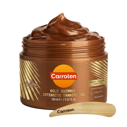 Carroten Gold Shimmer Tanning Gel 5 oz front view
