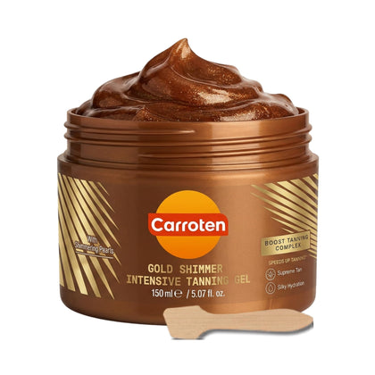 Carroten Gold Shimmer Tanning Gel 5 oz front view