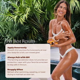 Carroten Intensive Tanning Gel 5 oz application on skin