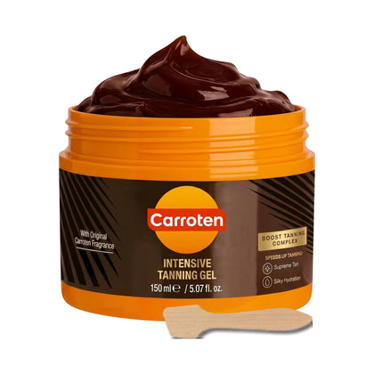 Carroten Intensive Tanning Gel 5 oz front view with spatula