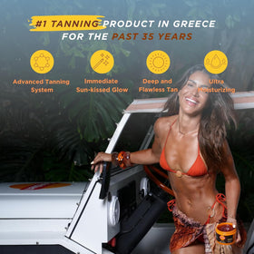 Carroten Intensive Tanning Gel 5 oz on a towel