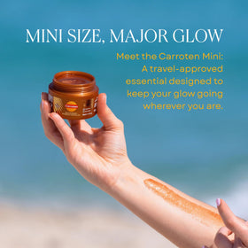 Carroten Shimmer Tanning Gel packaging side view