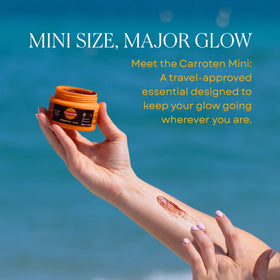 Carroten Tanning Gel application on skin