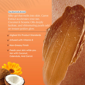 Carroten Tanning Gel in a beach setting
