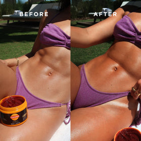 Carroten Tanning Gel with spatula and packaging